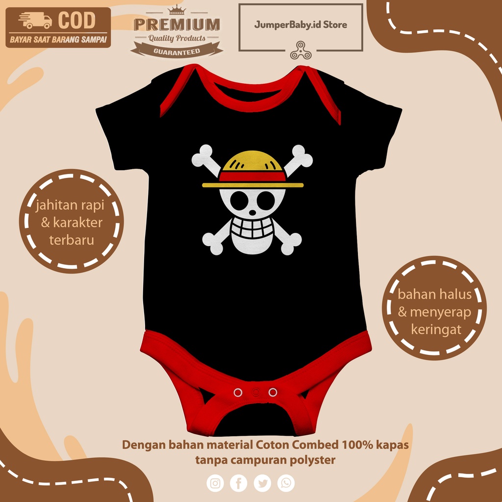 Jumper bayi jamper bayi jumpsuit baby karakter one piece baju baby custom baju bayi cowok anime favo