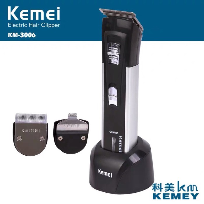 Kemei KM-3006 Washable Hair Clipper Charger Alat Cukur Rambut