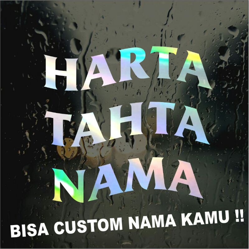 

STIKER HARTA TAHTA HOLOGRAM CUSTOM SUKA SUKA / MAU TULISAN APA AJA BEBAS