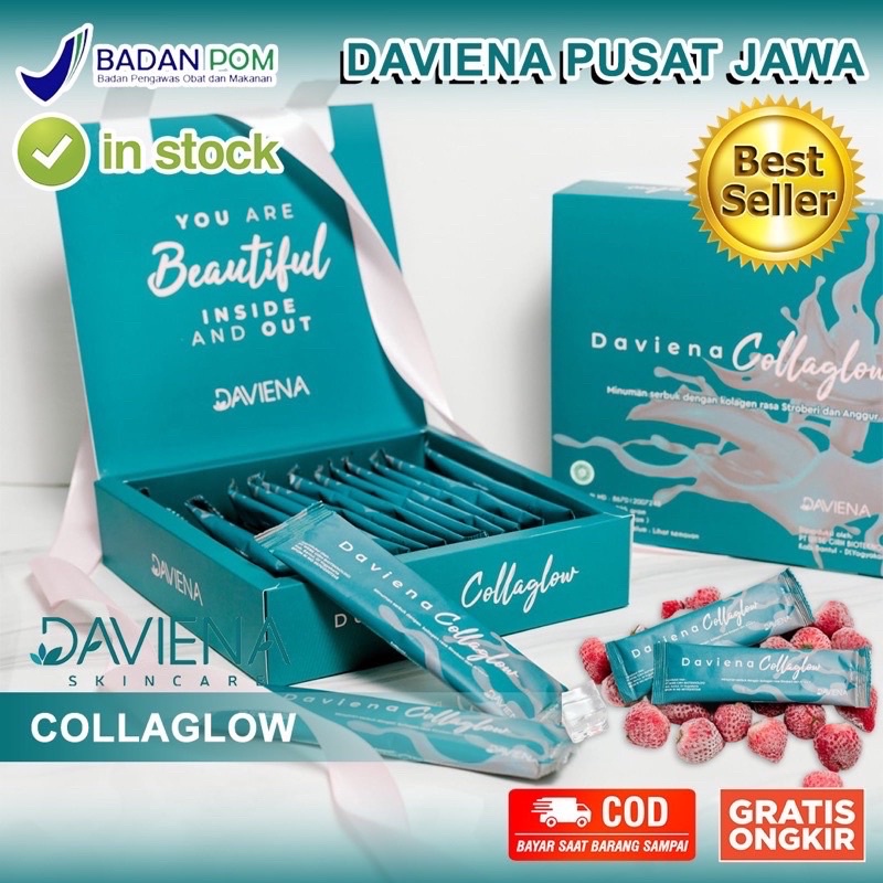 COLLAGLOW DRINK DAVIENA SKINCARE MINUMAN KOLAGEN 5x LEBIH AMPUH MENCERAHKAN