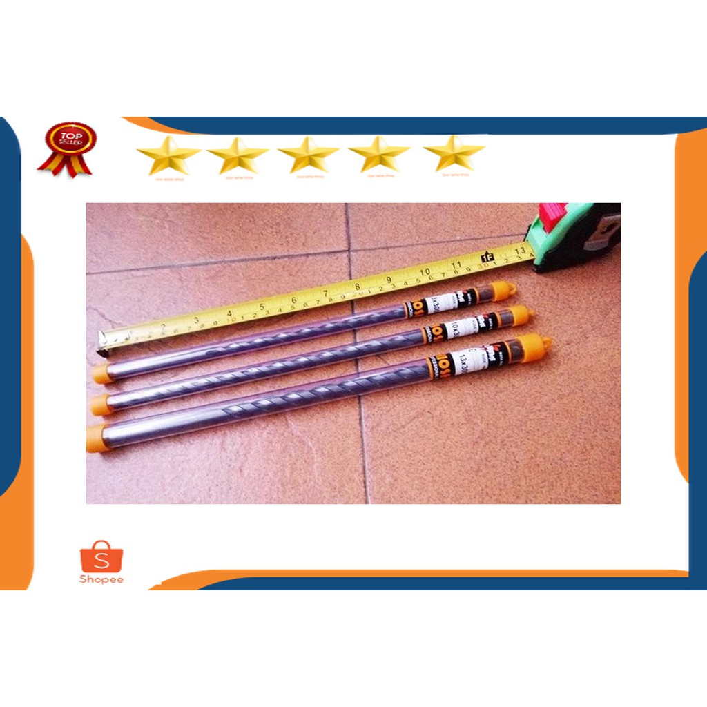 Jaminan Mata bor tembok beton panjang 300mm x 13mm Heavy duty extreme Hioshi