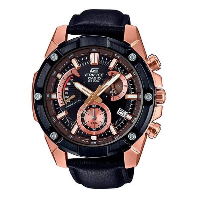 Jam Tangan Pria Merk Casio Edifice Type Efr-559 Original Bm Leathers Baterai