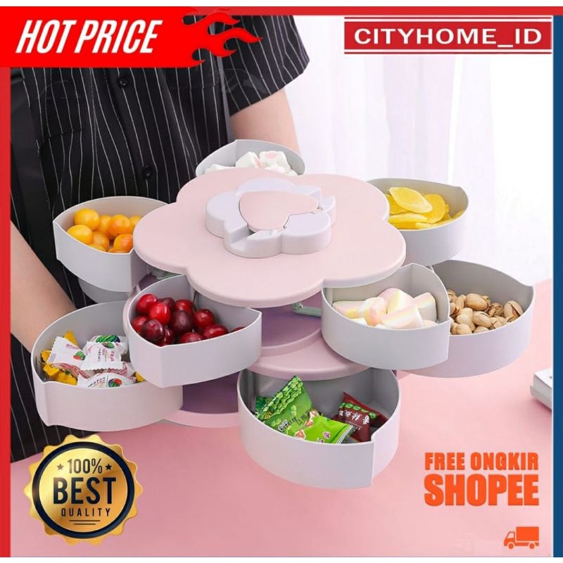 toples putar 2 susun bunga toples lebaran