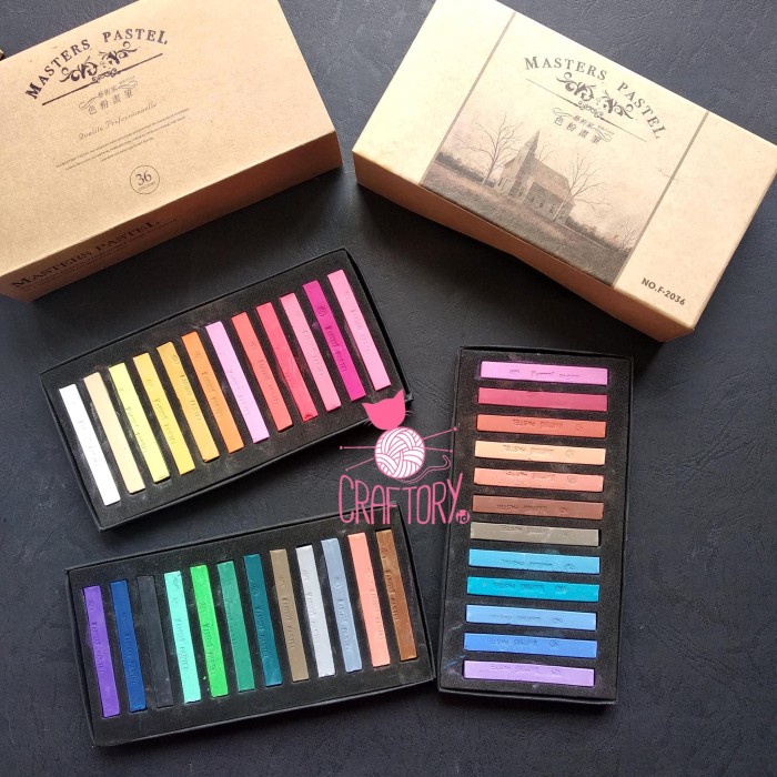 

PASTEL-DRY-OIL- MARIES MASTER SOFT PASTEL COLOR CRAYON HAIR COLORING SET 36 WARNA -OIL-DRY-PASTEL.