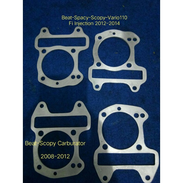 Paking Almunium Blok Bawah BEAT SCOPY KARBU Tebal 1mm 2mm 3mm