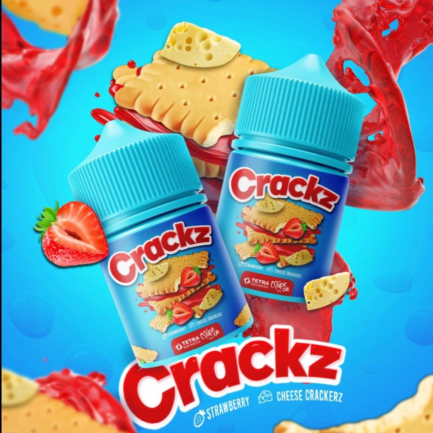 CRACKZ V1 STRAWBERRY CHEESE 60ML CUKAI BARU CRACKZ 60ML