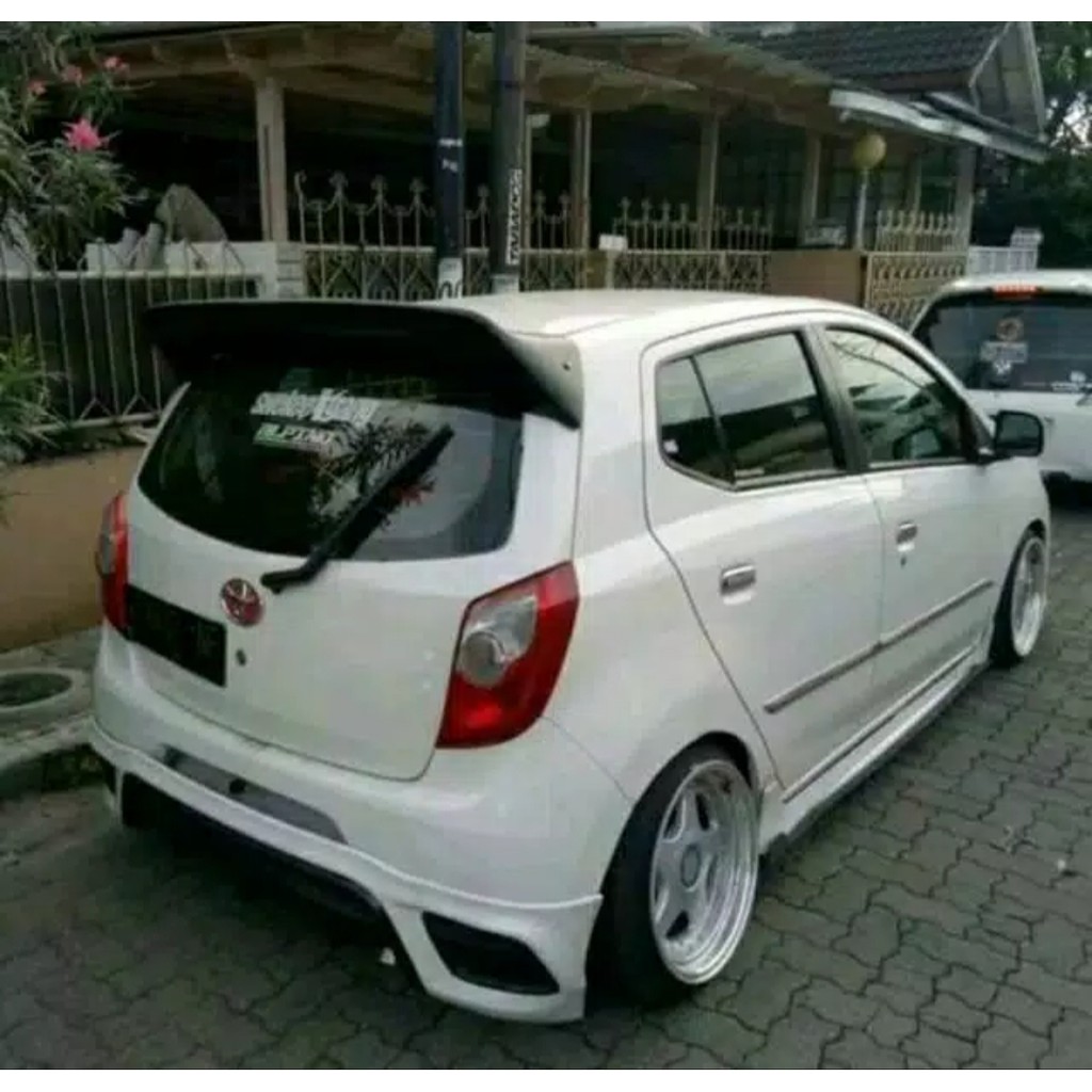 Jual Aksesoris Eksterior Modifikasi Variasi Modif Mobil Racing Sporty Spoiler Spoon Agya Elegan Fiberglas Indonesia Shopee Indonesia