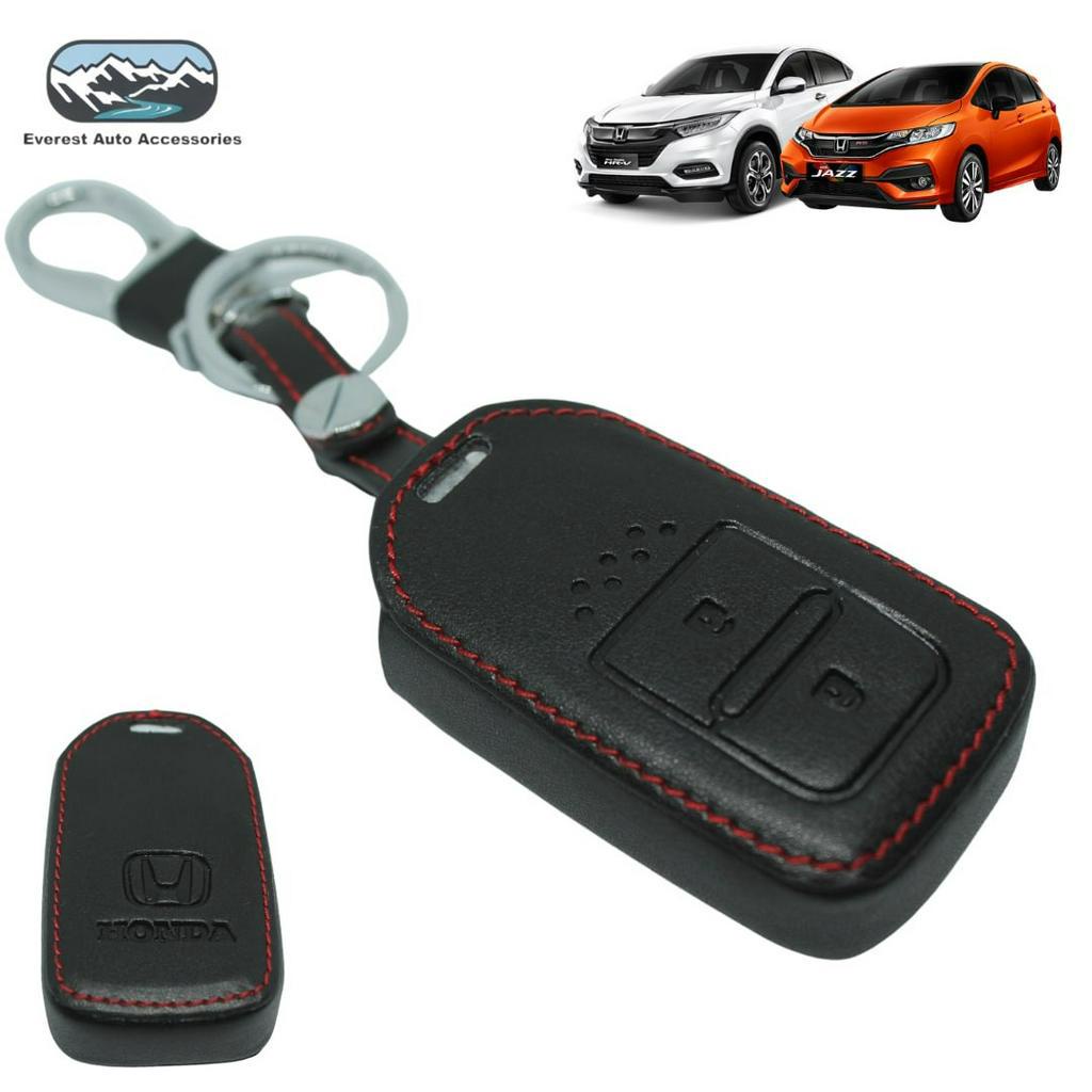 Sarung Gantungan Kunci Kulit Jazz HRV Leather Key Cover Case Smart Key 2 Tombol