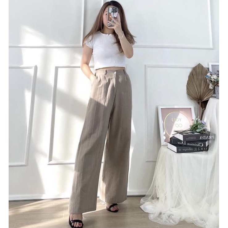 celana kulot linen wanita / cullote pants