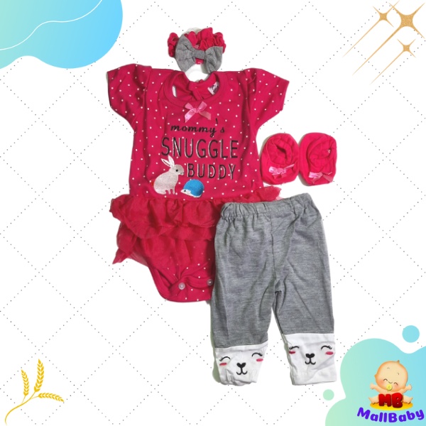 Baju Anak Bayi Perempuan 0 3 6 9 Bulan Setelan JumperBayi Lucu Mom's Snuggle Buddy