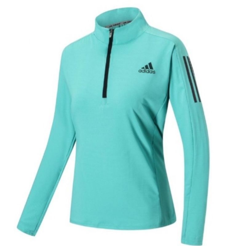 ADIDAS ZIPPER TRAINING KAOS OLAHRAGA IMPORT WANITA LENGAN PANJANG T-SHIRT LADIES RUNNING