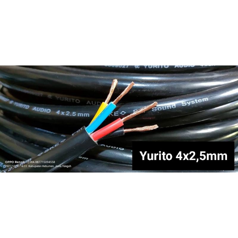 YURITO 4x2,5mm 50m kabel speaker kabel speker 4x2,5mm yurito 50m