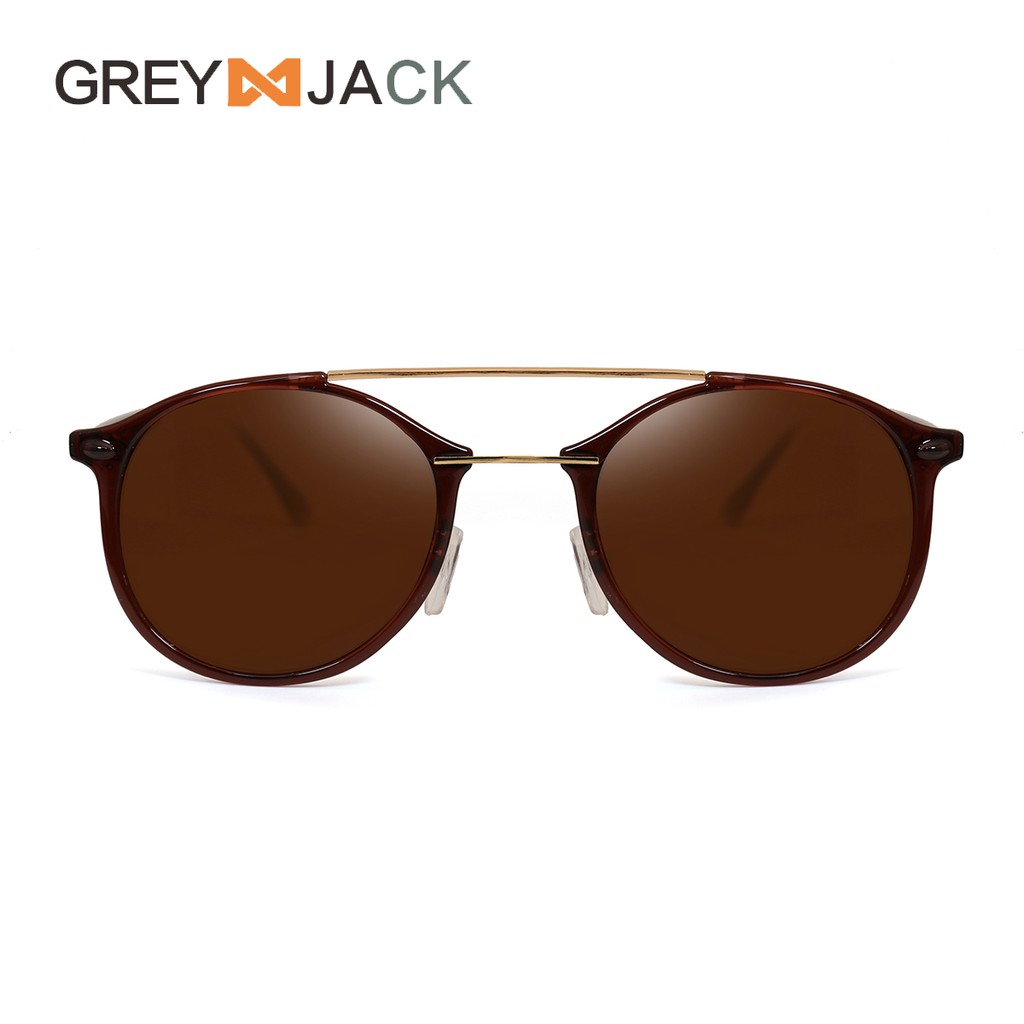 

Grey Jack Kacamata Hitam Retro bulat Wanita Feminin Treen Sunglasses Polarized 1132