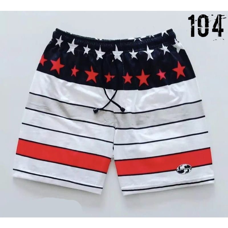Celana Pendek Pria Surfing Distro Premium Renang Pantai Santai Kolor-Boxer Bintang Merah