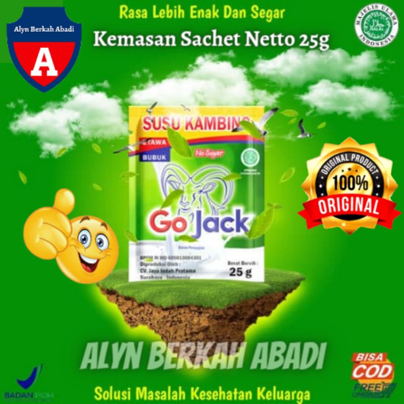 

Go Jack Susu Kambing Domba Etawa Bubuk Murni Asli Tanpa Gula(No Sugar) Sachet 25g