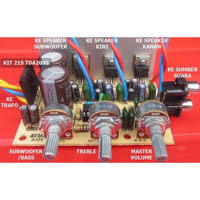 Open Ds] Kit Power Amplifier 21S Tda2030 / 2.1 Sistem