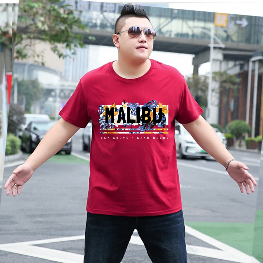 Baju Kaos Pria Jumbo Malibu Miami Tshirt Bigsize XL XXL Distro DTF