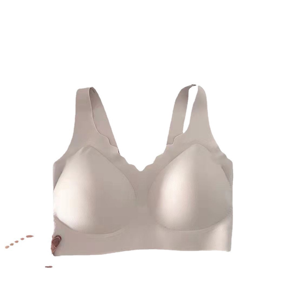 Besar Merah Muda Kotak Pakaian Dalam Wanita Seamless Wireless Push Up Kenyamanan Olahraga Bra Set Uk