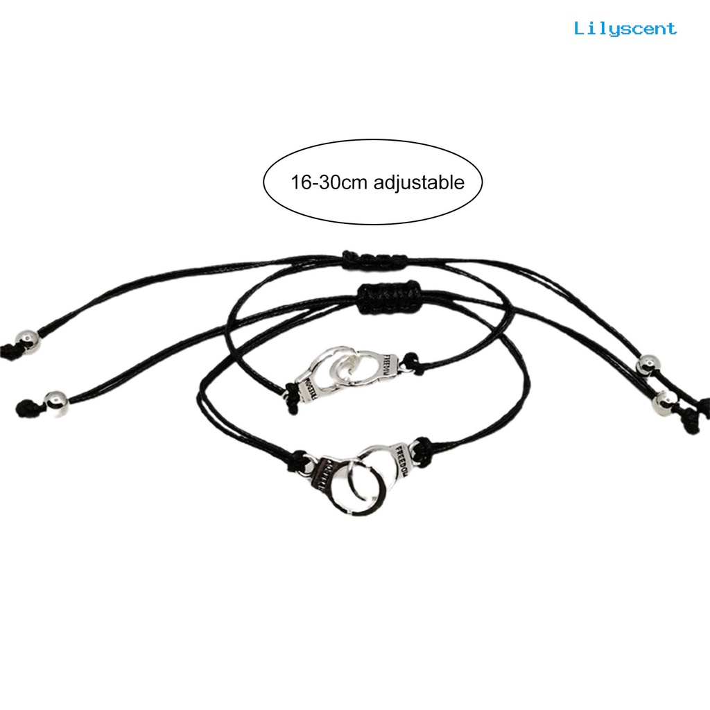 2pcs Gelang Persahabatan Dapat Disesuaikan Bahan Alloy Untuk Unisex