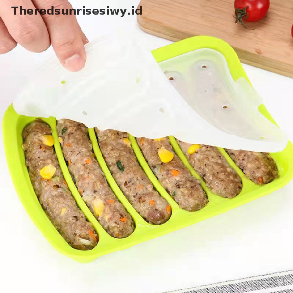 # Alat Rumah Tangga # Cetakan Pembuat Sosis Hot Dog Handmade DIY 6 IN 1 Bahan Silikon