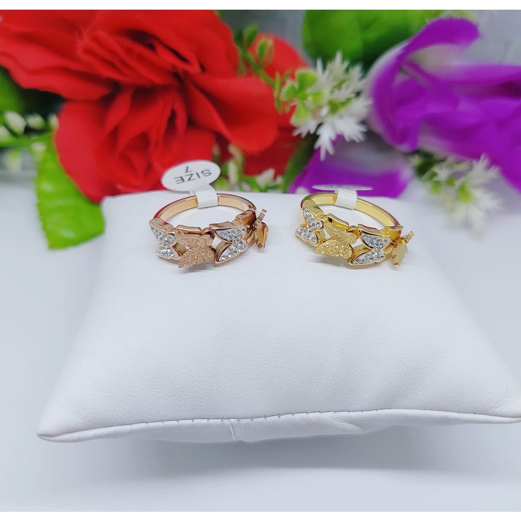 Cincin titanium wanita mata full perhiasan fashion 0145-0147