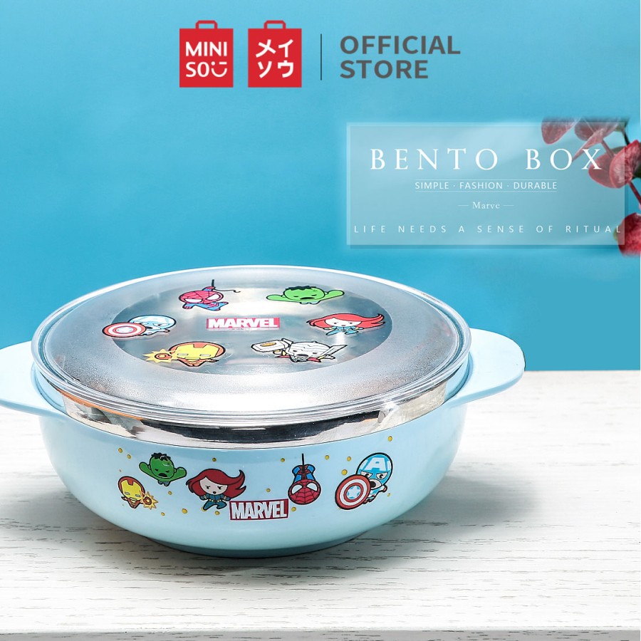 MINISO MARVEL BENTO BOX KOTAK MAKAN SIANG SIZE M MINISO BENTO BOX BAHAN STAINLESS