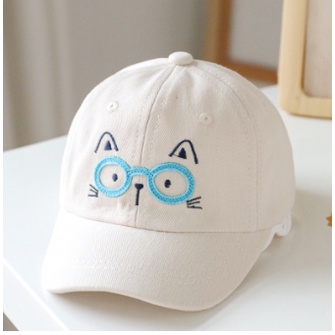 Topi Baseball Anak Laki Boordir Kacamata / Mata Kucing Lucu Topi Anak Laki-Laki Perempuan Unizex