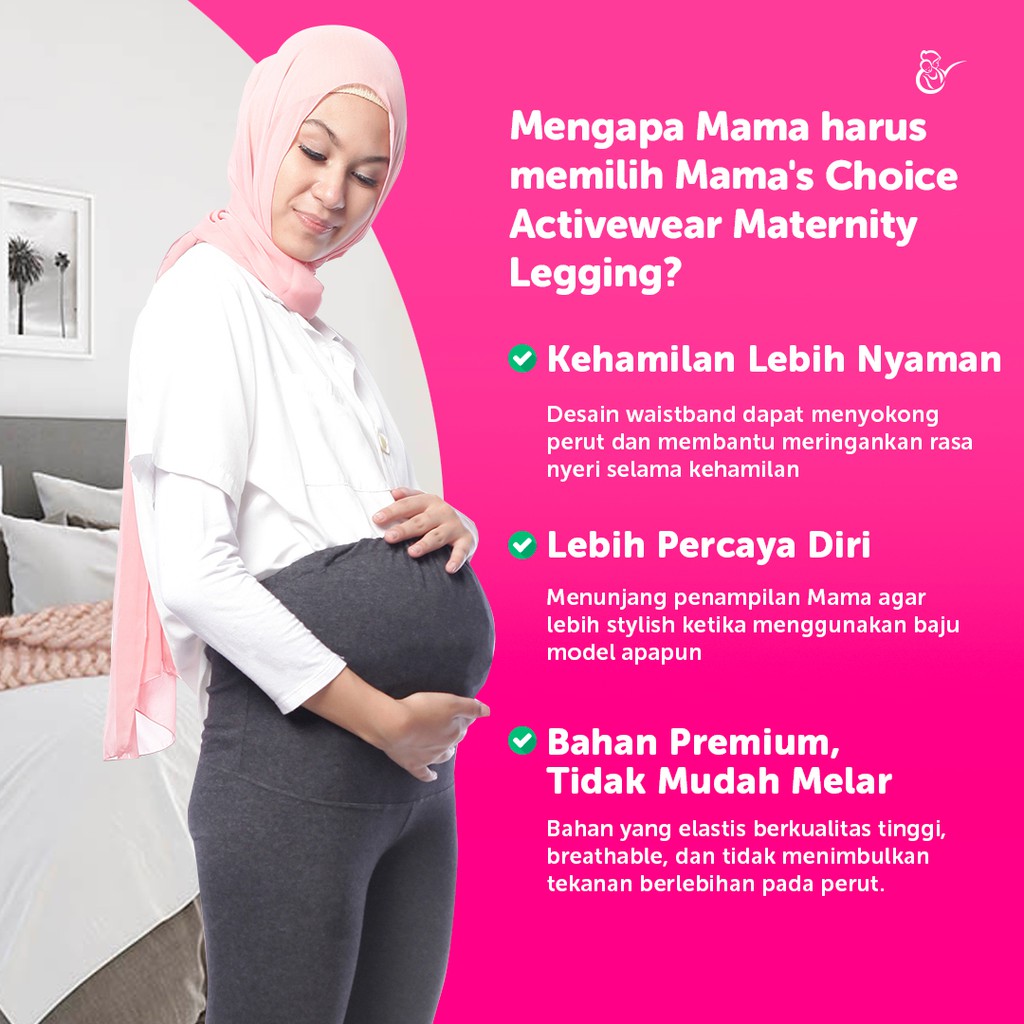 Celana Legging Hamil | Active-wear Maternity Legging Mama's Choice-1