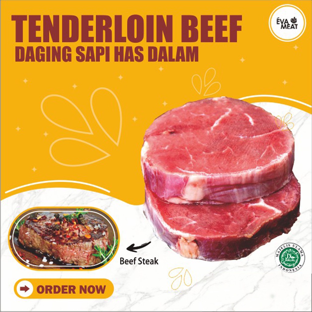 

Tenderloin beef - has dalam daging sapi - tenderloin steak - daging has dalam bandung