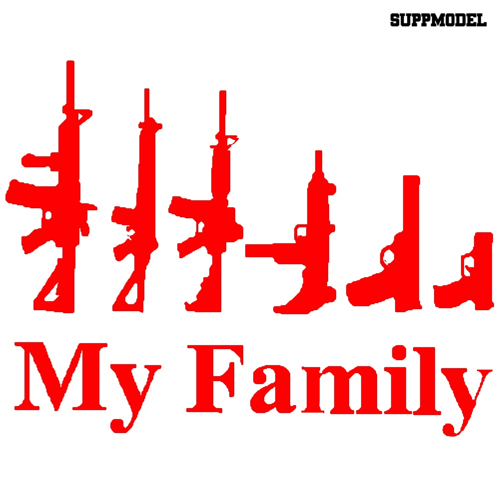 Sticker Decal Reflektor Dekorasi Bodykaca Jendela Mobil Motif Gambar Senapantulisan My Family