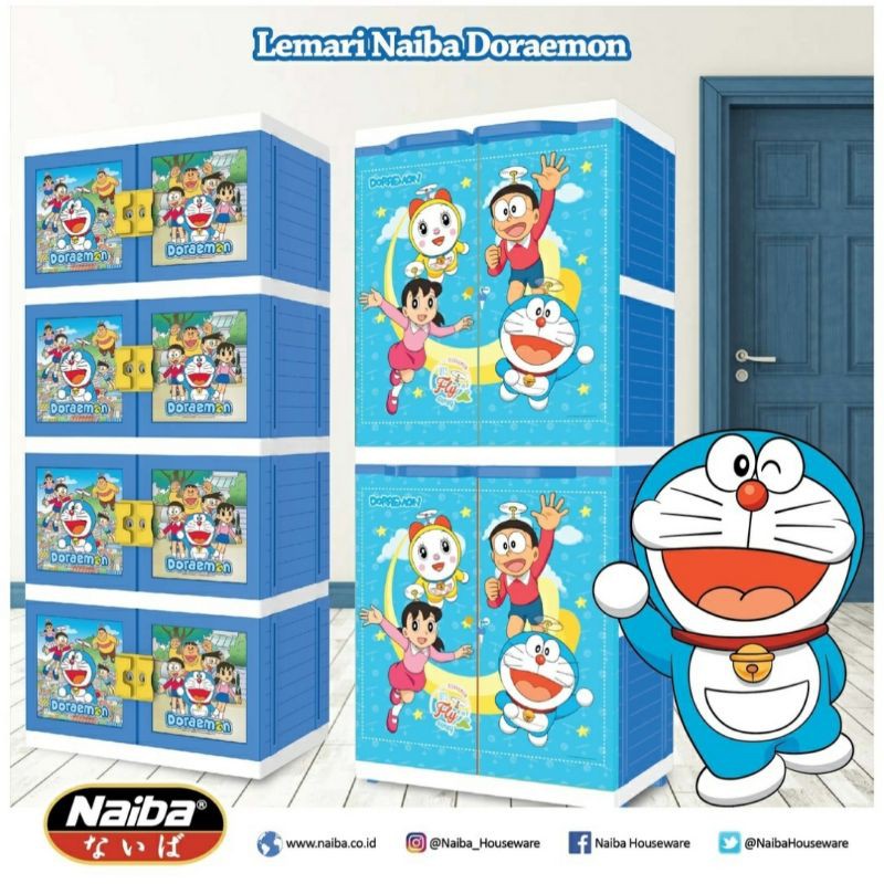 lemari plastik doraemon