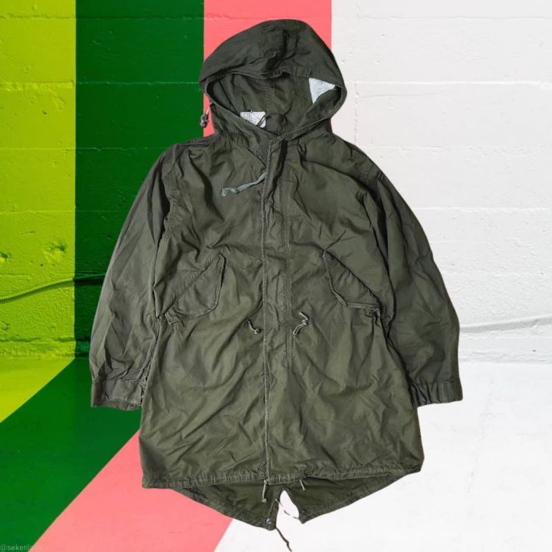 JAKET PARKA FISHTAIL ARMY VESPA OG OLIVE GREEN CAMO COMBAT TACTICAL BDU CWU NATO US M-51 PRELOVED SE