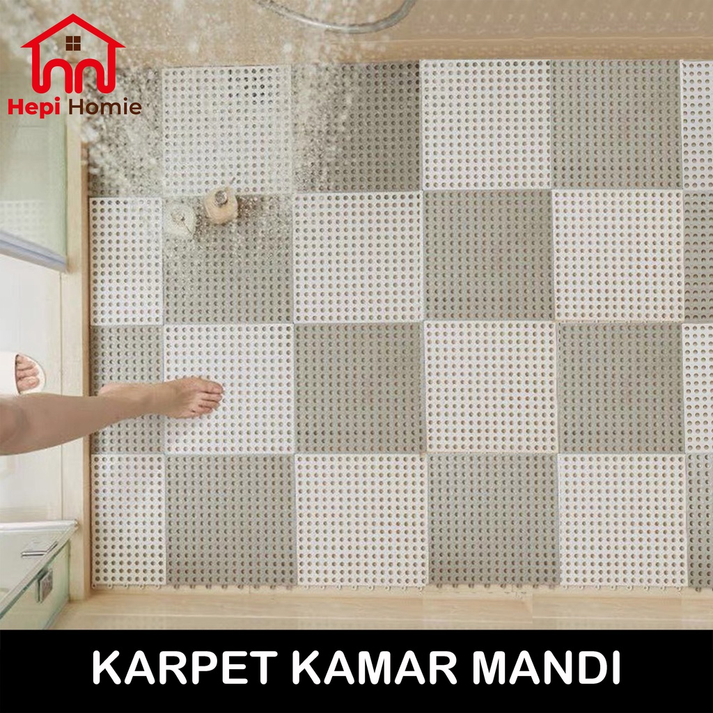 [HH] KARPET KAMAR MANDI ANTI SLIP POLKADOT / KESET ALAS LANTAI ANTI LICIN BATHROOM MAT 30X30 CM