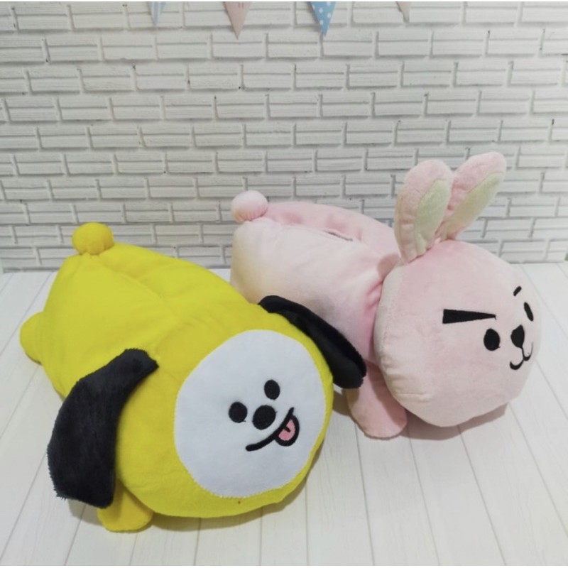 Tempat Tissue Mobil BT21 - Chimmy - Cooky - Doggy Lucu Bahan Lembut