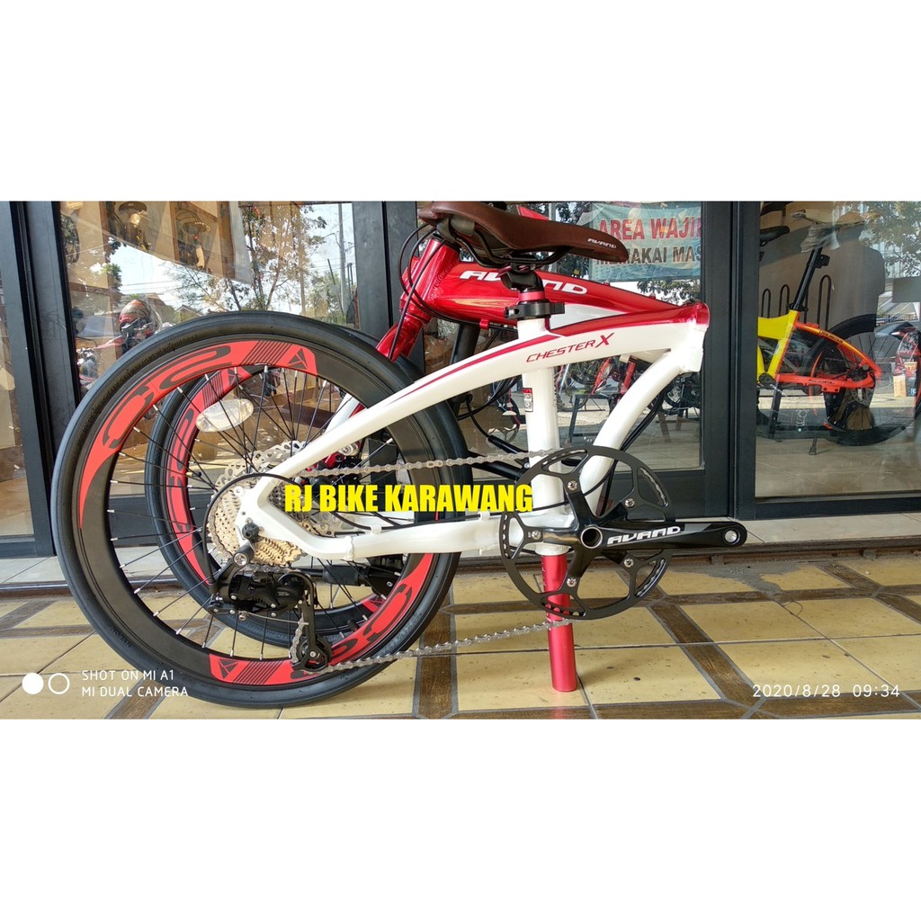Sepeda Avand Folding Chester 10SP 20in Red White