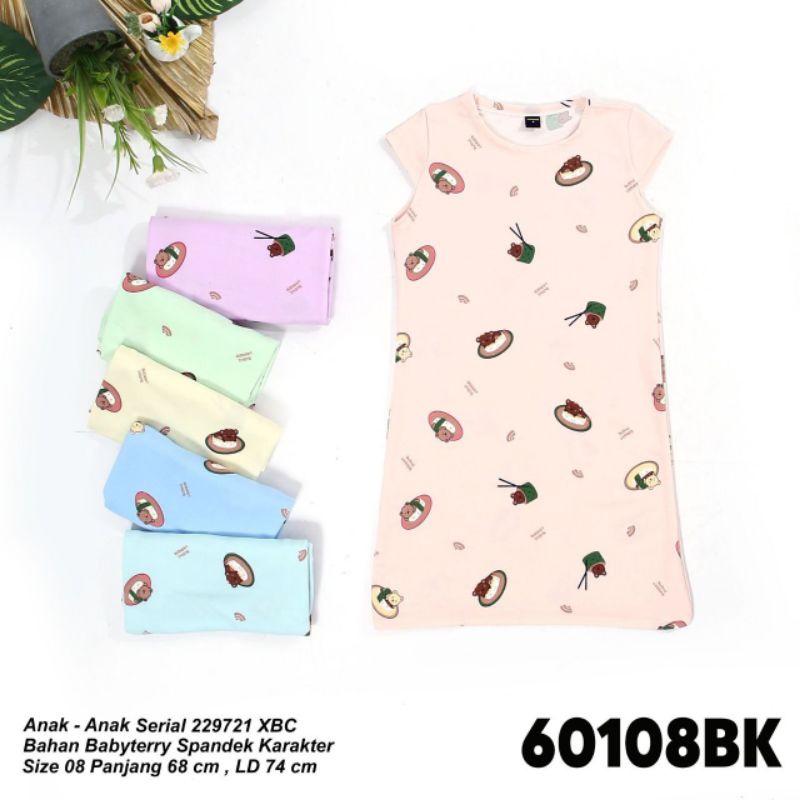 dress anak lemone 60108 bk daster anak kaos babyterry casual