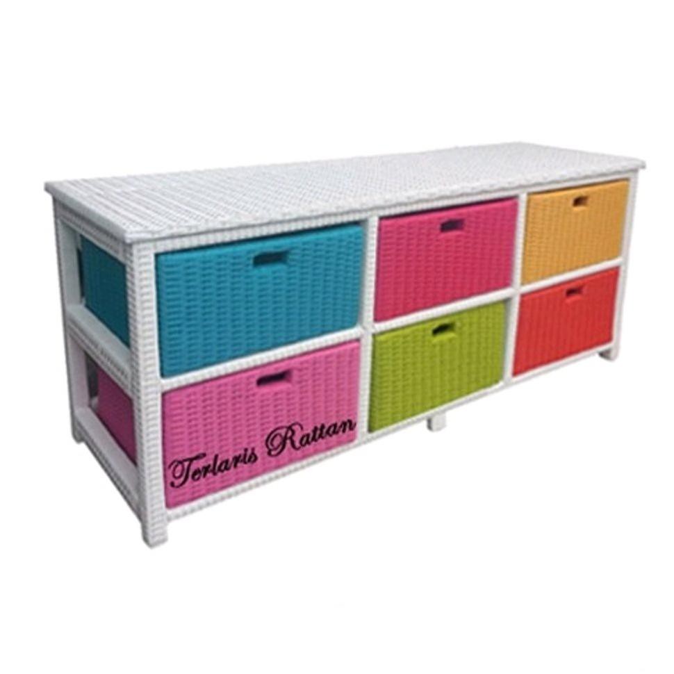 TERLARIS  Lemari Rotan Sintetis - Rak Rotan TERBARU