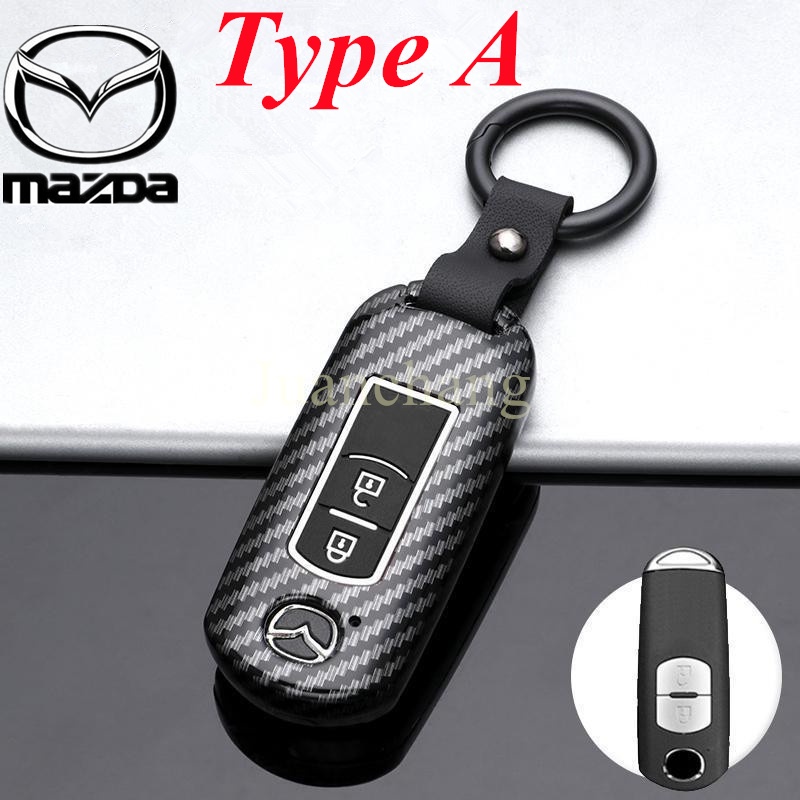 Case Kunci Mobil Bahan ABS Carbon Fiber Untuk Mazda 2 3 6 Atenza Axela Demio CX-5 CX-5 CX-3 CX-7 CX-9 2015 Mx-8 2018