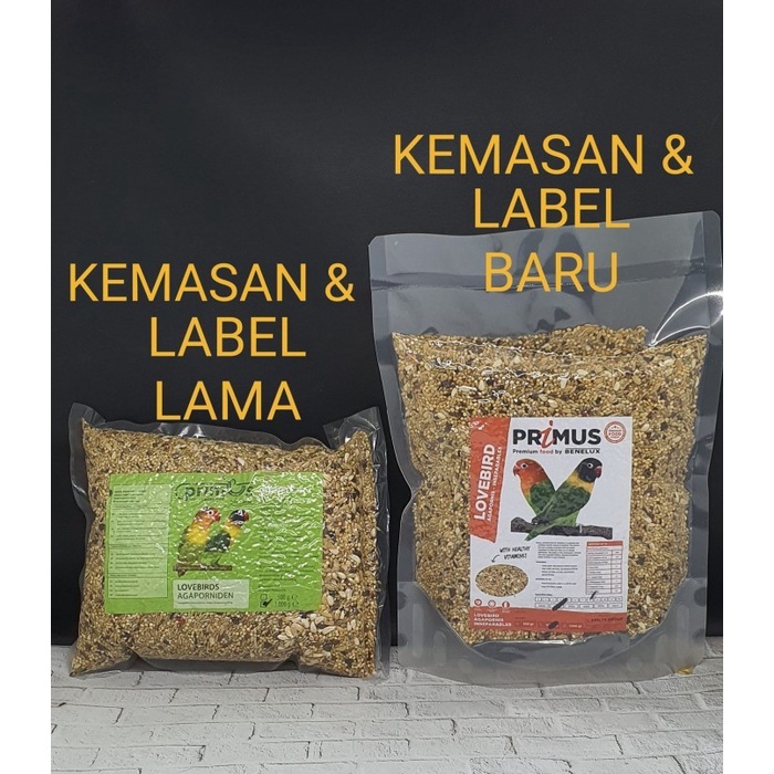 BENELUX - PRIMUS LOVEBIRD 1 KG PAKAN LOVEBIRD MIXSEEDS BIJIAN LOVEBIRD