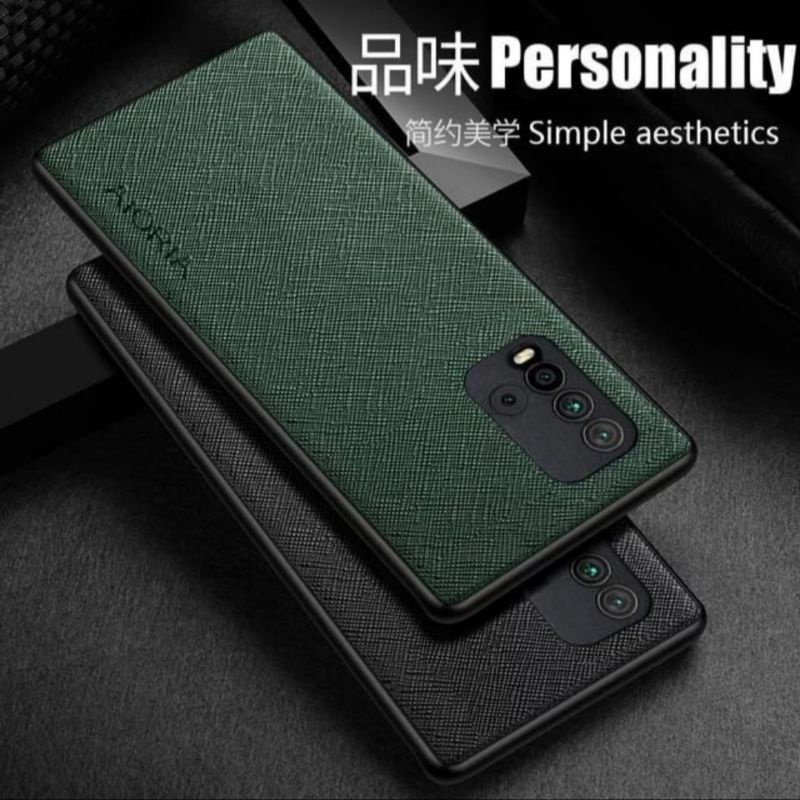 Oppo A55 4G A 55 4G case canvas cross pattern premium case