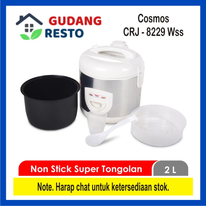 Cosmos Magic com Rice Cooker MAGIC / SUPER TONGOLAN CRJ 8229 Bss / Wss Stainless Steel CRJ-8229 Black / White - Hitam / Putih