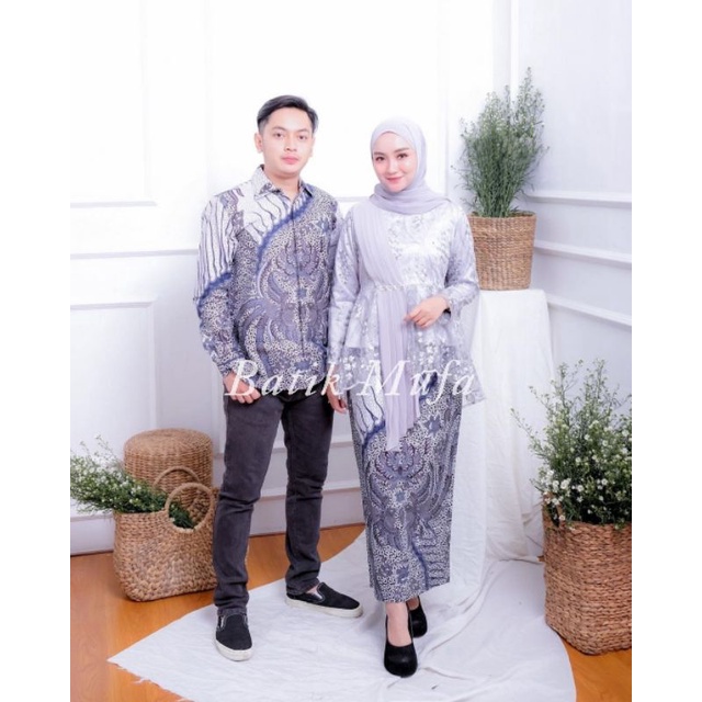 (FREE HIJAB) KEBAYA BATIK COUPLE AMALIA BESTSELLER / KEBAYA WISUDA / KEBAYA LAMARAN