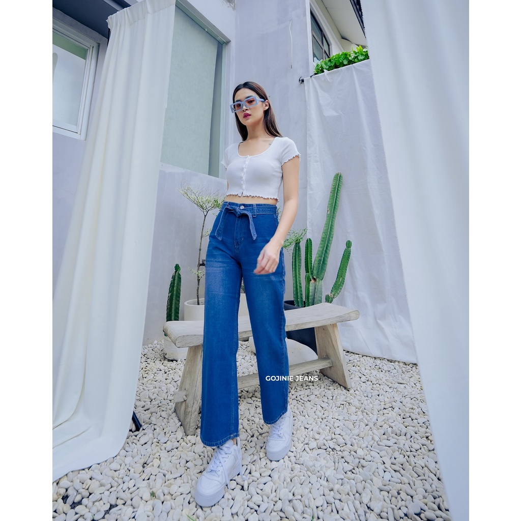 GOJINIEJEANS - Highwaist Comfort Cullotes Jeans - 4459 - COMFORT CULLOTES