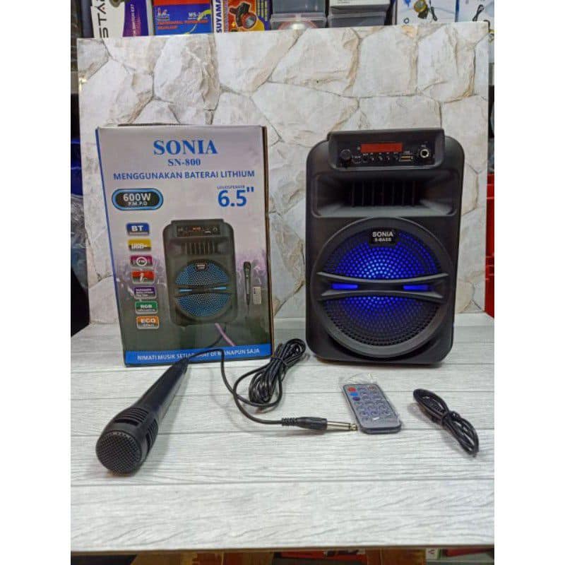 SPEAKER BLUETOOTH SONIA SN-800 / SN 800 / SN800 BONUS MIC KARAOKE &amp; REMOTE CONTROL