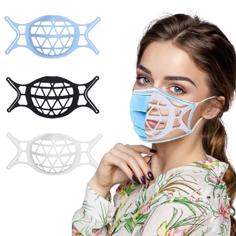 （YUZHU）COD Fashion Silicone Bracket Bantalan Hidung Masker Wajah Bantuan Pernapasan Bingkai Dukungan Batin Dengan Lancar Bingkai 3D Holder