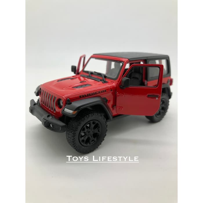 DIECAST MINIATUR DCS214 KINSMART - JEEP WRANGLER 2018 HARD TOP SKALA 1:34 (MERAH)