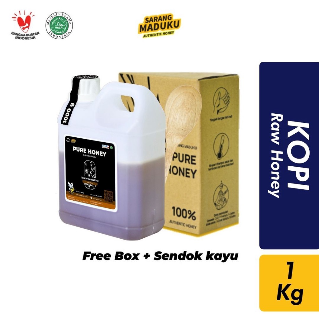 

Madu Kopi Madu Murni Madu Asli [1Kg] Nektar Bunga Raw Honey Sarang Maduku