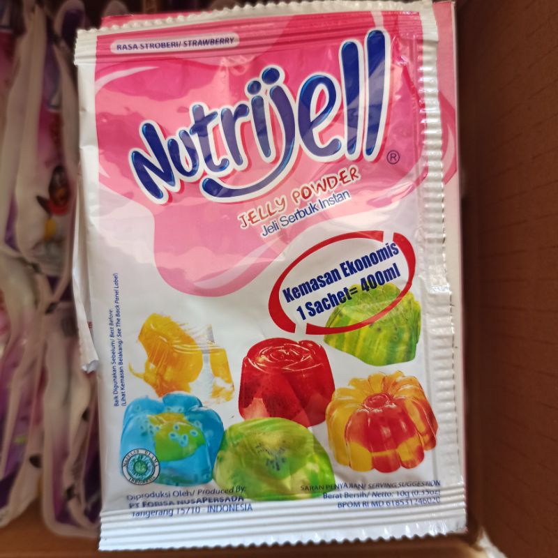 

Nutrijell Jelly Powder Serbuk Instan Rasa Stroberi Strawberry 10 Gr