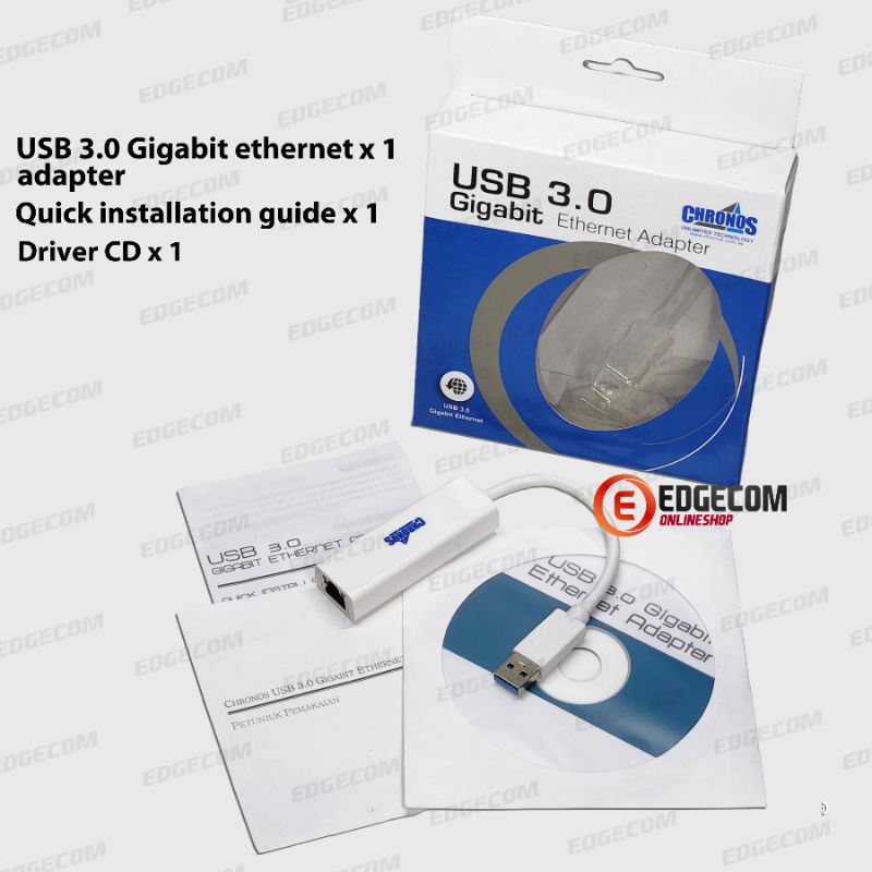 USB 3.0 to Gigabit Ethernet Adapter 1000Mbps CHRONOS