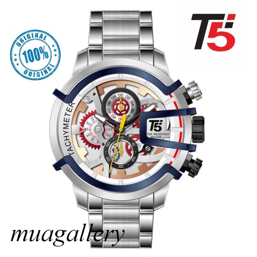 JAM TANGAN PRIA T5 H3883 ORIGINAL CRONOGRAPH AKTIF T5 H 3883 bergaransi